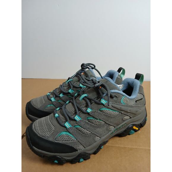 LIKE NEW Merrell Women’s Moab 3 Waterproof Hiking Shoes Granite Size 10W - Picture 2 of 5